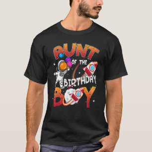 Camiseta Tia Do Garoto De Aniversário Feliz Astr