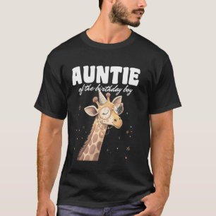 Camiseta Tia do Girafa Menino de Aniversário Aconchegante S
