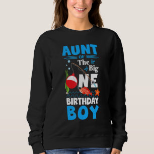Camiseta Tia Do Grande Garoto De Aniversário A Pescar 1rua
