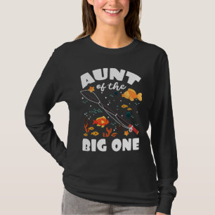 Camiseta Tia Do Grande Tema De Pesca De Aniversário Ce