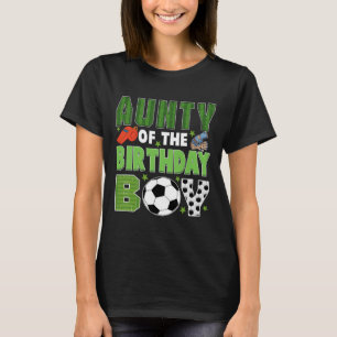 Camiseta Tia Do Grupo De Futebol Do Menino Do Aniversário F