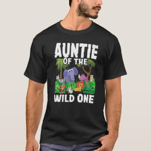Camiseta Tia Do Jardim Zoológico Selvagem De Hoje Safari Ju