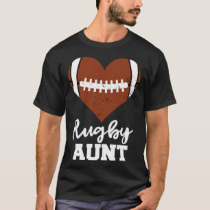 Camiseta Tia do Jogador de Rugby da tia Heart