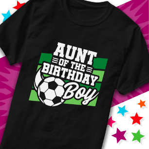 Camiseta Tia do menino aniversariante Festa de Futebol de C