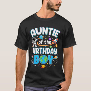 Camiseta Tia Do Menino Astronauta Família Espaço