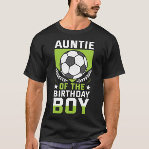 Camiseta Tia do Menino de Aniversário Jogador de Futebol Ti