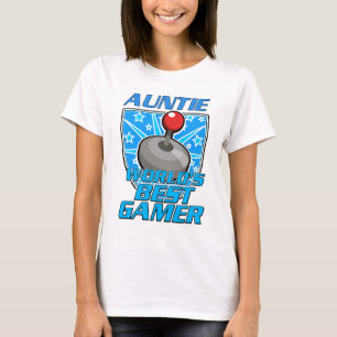 Camiseta Tia do mundo melhor jogador logotipo retrô