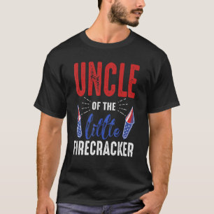 Camiseta Tia Do Pequeno Bombeiro 4 De Julho Birthda