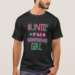 Camiseta Tia Do Tema Do Jardim Da Rapariga De Aniversário C