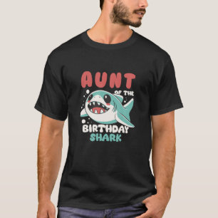 Camiseta Tia do Tubarão Aniversário do Mar da Família Ani