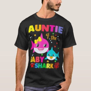 Camiseta Tia Do Tubarão-Bebê Aniversário Da Tia-Tia _1 