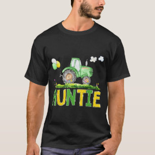 Camiseta Tia Engraçada Aniversário Menino Trator Caminhão F