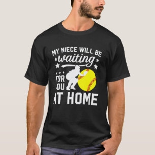 Camiseta Tia Engraçada de Apanhador de Softbol