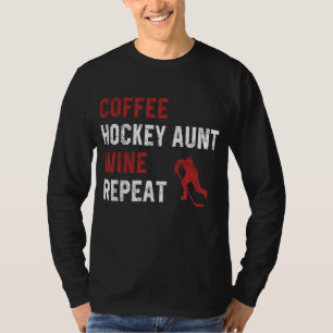 Camiseta Tia Engraçada De Hockey Dito Tia De Hockey Com Caf