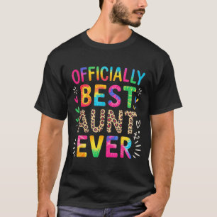 Camiseta Tia engraçada oficialmente tia sempre ditado color