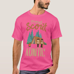 Camiseta Tia-escoteiro Acampando Escoteiro Líder A