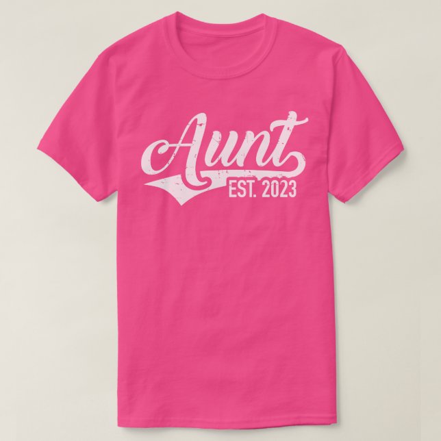Camiseta Tia est 2023 anúncio de gravidez (Frente do Design)