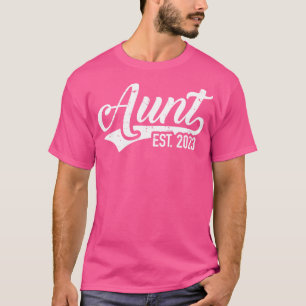Camiseta Tia est 2023 anúncio de gravidez