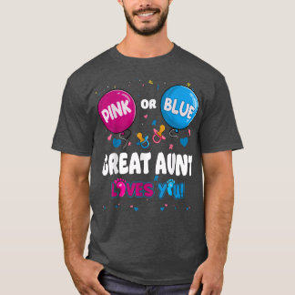 Camiseta Tia Excelente cor-de-rosa ou azul do balão ama voc