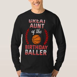 Camiseta Tia excelente Do Aniversário De Basquete