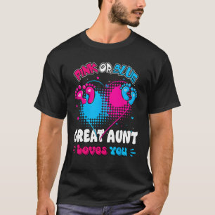 Camiseta Tia Excelente Rosa ou Azul do Coração ama seu Chá 