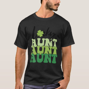 Camiseta Tia Feliz Dia de São Patrício da Família Irlandesa