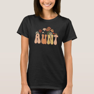 Camiseta Tia Floral Retro Groovy Um Agradecimento Tia Obrig