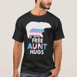 Camiseta Tia Gratuita Abraça Transgênero Rainbow Bear Lgbt