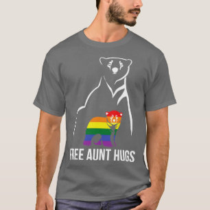 Camiseta Tia Gratuita Hugs Orgulho gay LGBT Rainbow Women