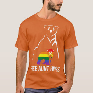 Camiseta Tia Gratuita Hugs Orgulho gay LGBT Rainbow Women