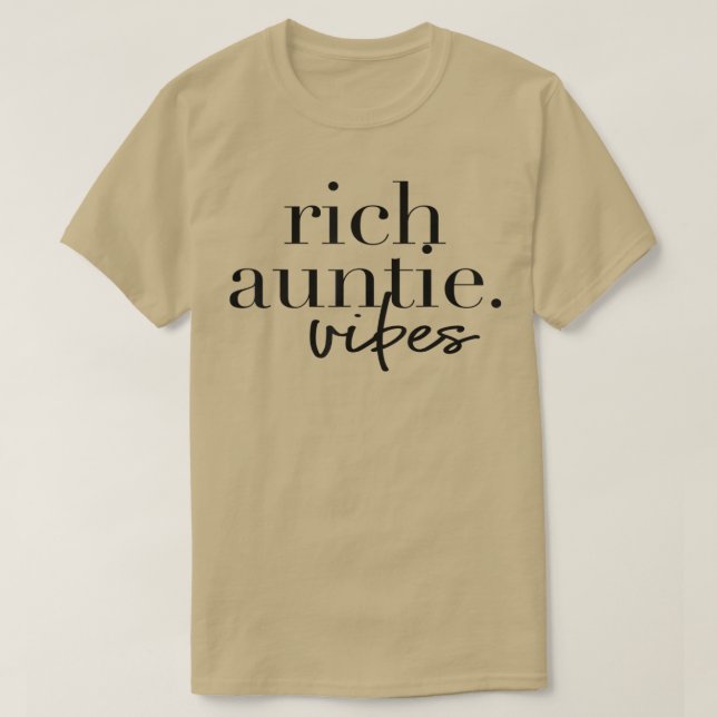 Camiseta Tia Legal Tia Rich Tia Rich Vibes Humor (Frente do Design)