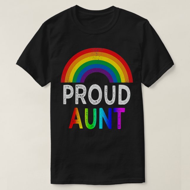 Camiseta tia lgbt orgulhosa (Frente do Design)