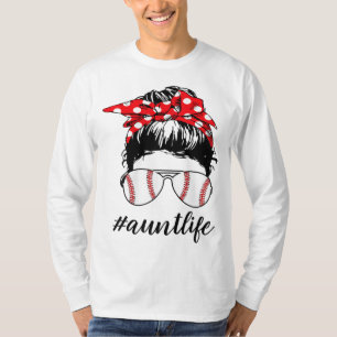 Camiseta Tia Life Sofball Beisebol Engraçada Mães