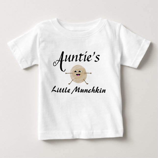 Camiseta Tia Little Munchkin Niece Nephew Cute Toddler (Frente)