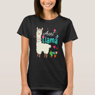 Camiseta Tia Llama Dia de as mães Mulheres Tia Aniversário