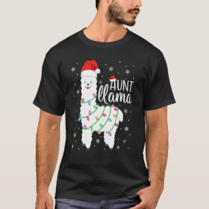 Camiseta Tia Llama Engraçado Natal Tia Llama Papais noeis