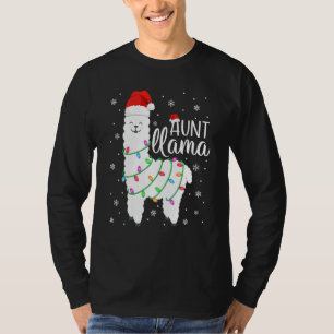 Camiseta Tia Llama Engraçado Natal Tia Llama Papais noeis
