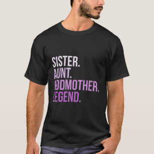 Camiseta Tia Madrinha Legenda Engraçada Sexo Revelação Tia