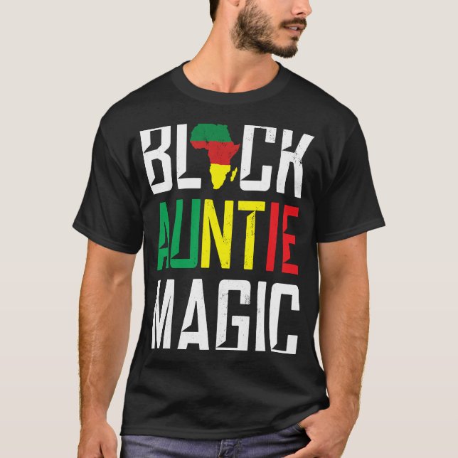 Camiseta Tia Mágica Negra Tia Madrinha Mãe África (Frente)