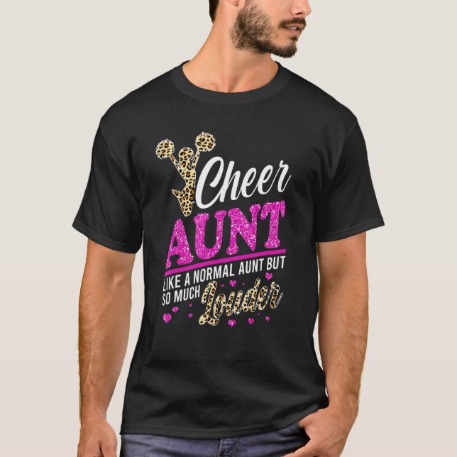 Camiseta Tia Mais Alta Do Fã Leopard Imprimida E Pom (Frente)