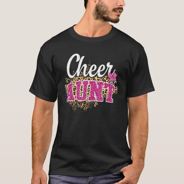 Camiseta Tia Mais Alta Do Fã Leopard Imprimida E Pom Pom 1 (Frente)