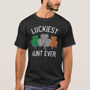Camiseta Tia Mais Sortuda De Dia de São Patrício De Bande
