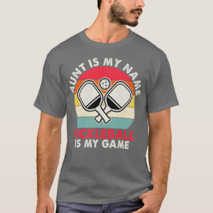 Camiseta Tia Meu Nome Pickleball É Meu Jogo