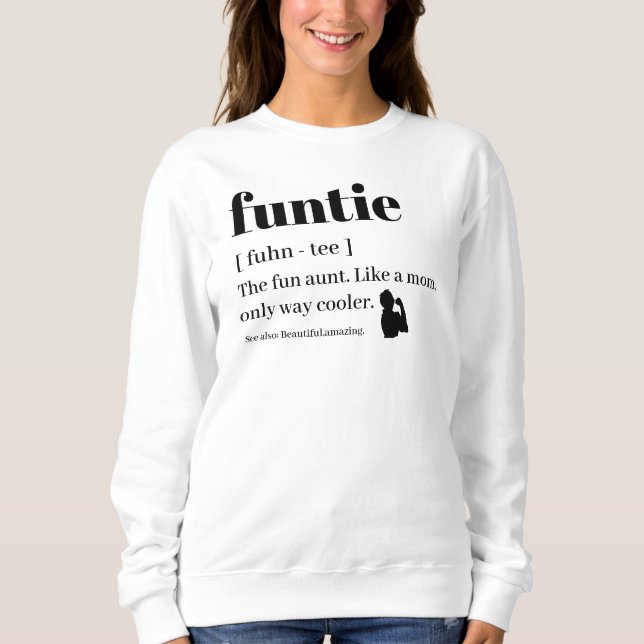 Camiseta Tia Moderna de Definição de Funtie Cortina (Frente)