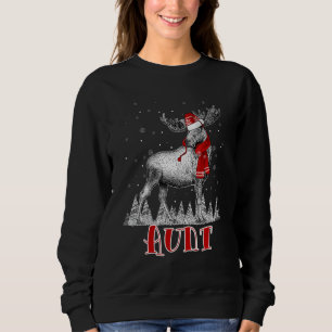 Camiseta Tia Moose Visto Santa Hat Matando a Família Christ