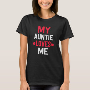 Camiseta Tia Niche Nephew Minha Tia Amante Me Ama Família