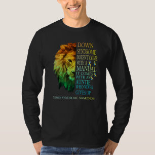 Camiseta Tia Nunca Desiste Da Síndrome De Lion Down T21