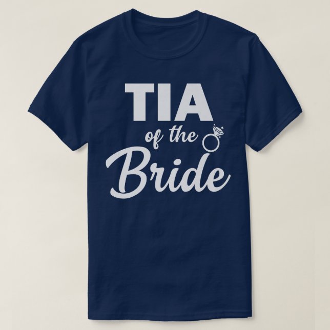 Camiseta Tia of the Bride Coordinating Wedding Party  (Frente do Design)