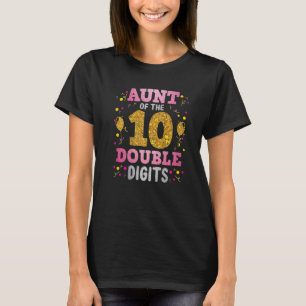 Camiseta Tia Orgulhosa Da Garota De Aniversário Do Dígito D