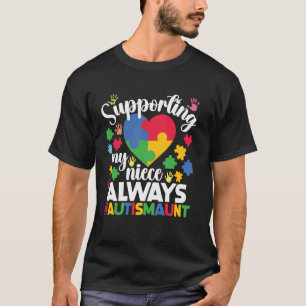 Camiseta Tia Orgulhosa da Sobrinha com Autismo Guerreira do
